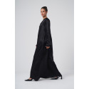 Siyah Taşlı Abaya